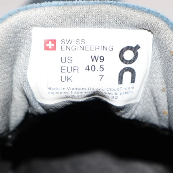 On CLOUD ON running TEAL SNEAKERS - Picture 9 of 9